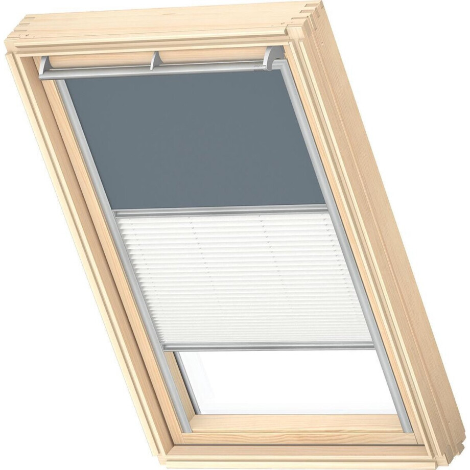 VELUX Origineel Verduisterend Rolgordijn Plus Plissé (DFD), Zilveren Kozijn, PK10, Dark Petrol afbeelding 1