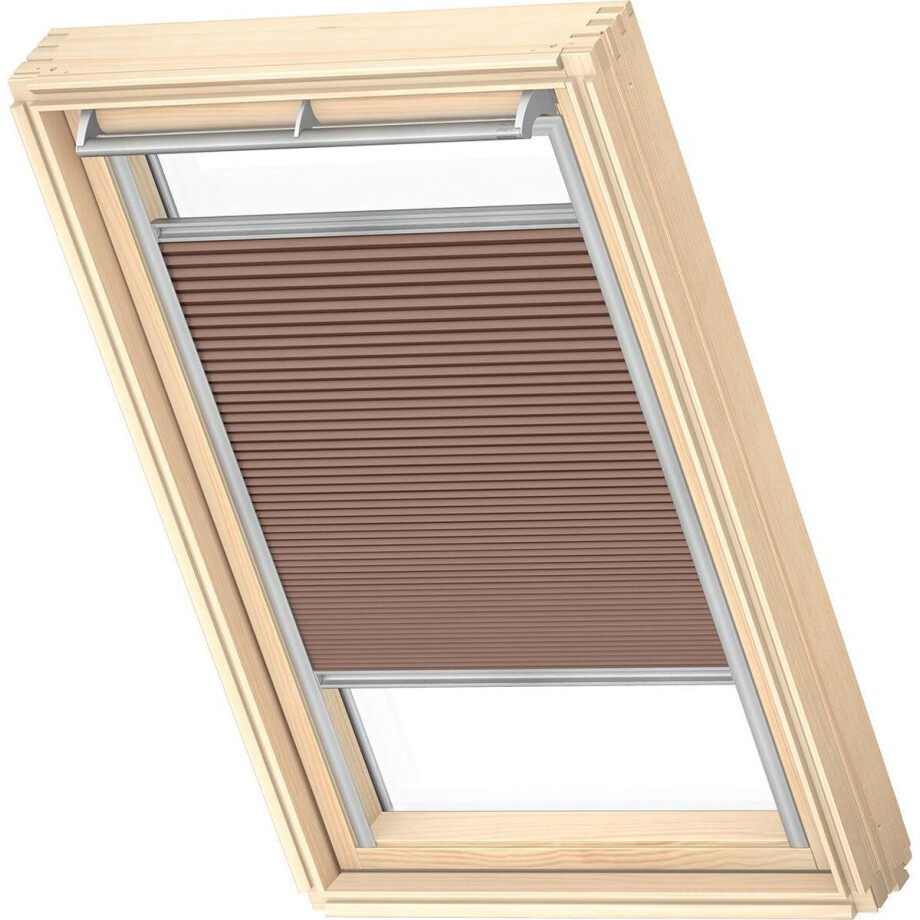 VELUX Origineel Verduisterend Plisségordijn (FHC), Zilveren Kozijn, MK04, Light Brown afbeelding 1