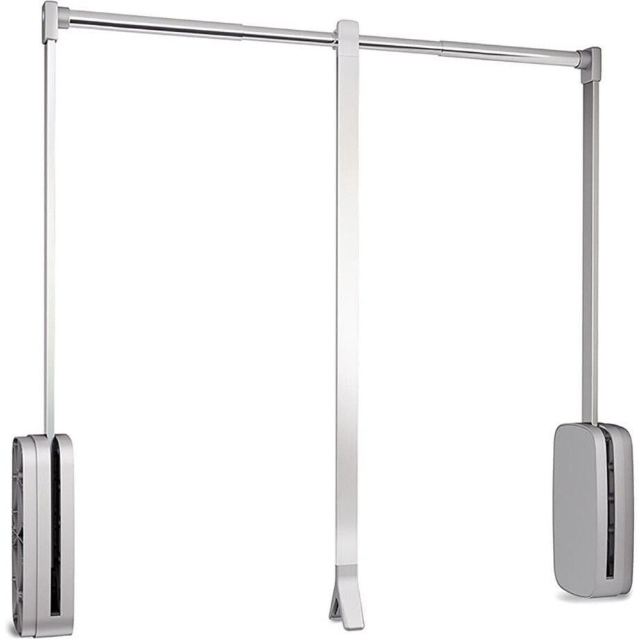 Emuca Opvouwbare garderobestang voor garderobekasten Sling, verstelbaar 830-1.150 mm, tot 12 kg, Staal, Verchroomd afbeelding 1