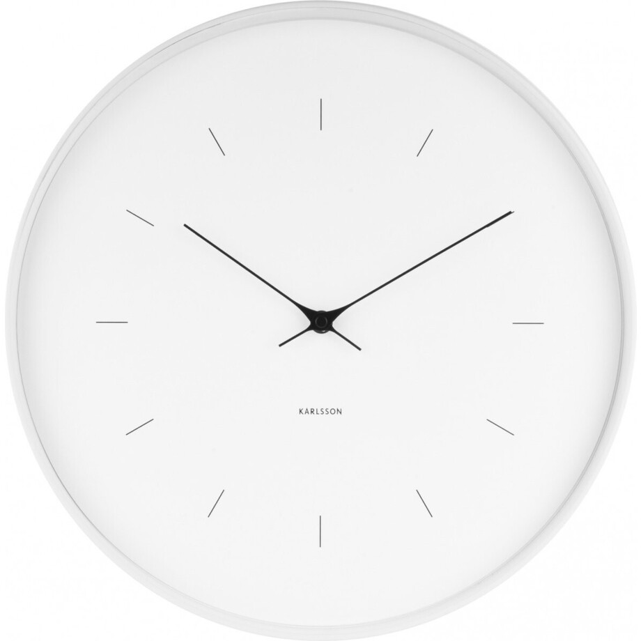 Karlsson Klok Wandklok - Butterfly Hands large - wit Karlsson Klok Wandklok - Butterfly Hands large - wit afbeelding 1