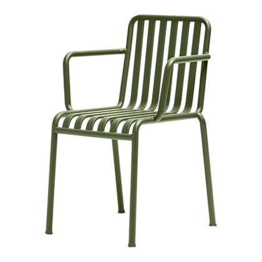 HAY Palissade Armchair Stoel met Armleuning - Olijfgroen afbeelding 1