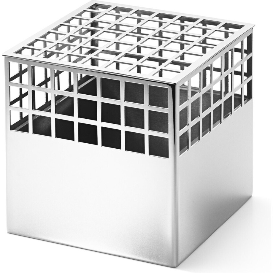 Georg Jensen Matrix Vaas Cube - 12,6x12,6x12,6 - RVS Georg Jensen Matrix Vaas Cube - 12,6x12,6x12,6 - RVS afbeelding 1
