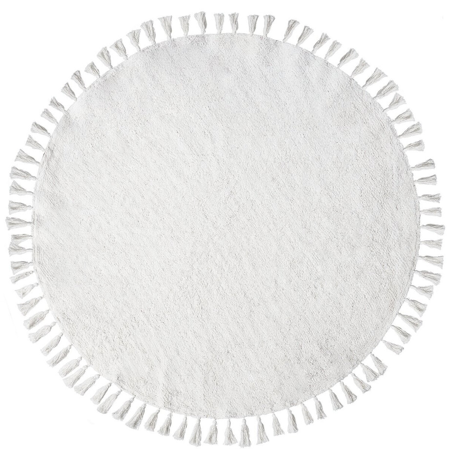MITSOBI - Vloerkleed - Wit - 120 cm - Katoen afbeelding 1