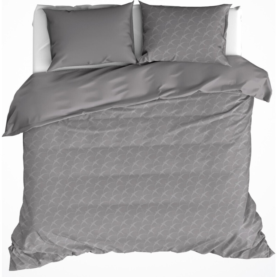 De Witte Lietaer Dekbedovertrek Birds Grey - Hotelmaat - 260 x 240 cm - Flanel De Witte Lietaer Dekbedovertrek Birds Grey - Hotelmaat - 260 x 240 cm - Flanel afbeelding 1