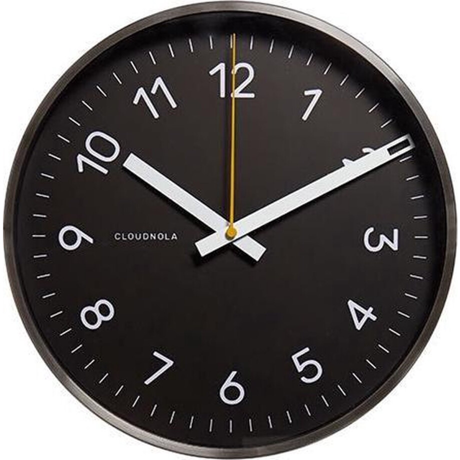Cloudnola Now Black Steel - wandklok Cloudnola Now Black Steel - wandklok afbeelding 1
