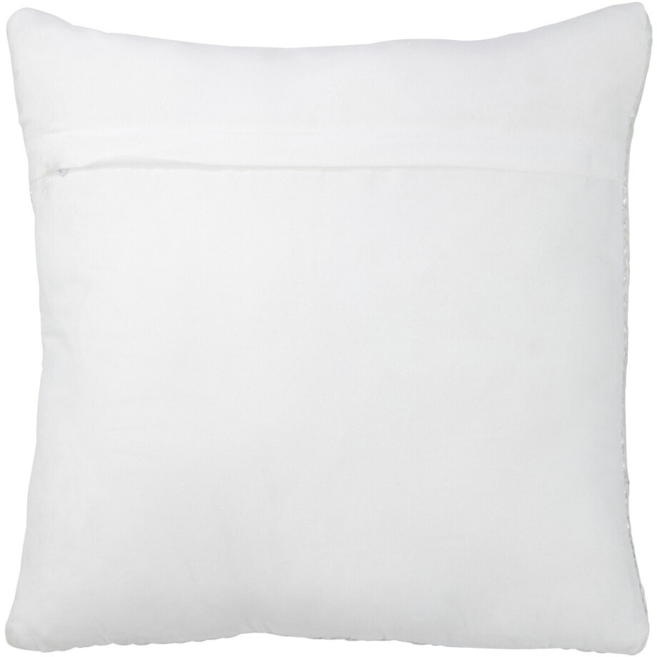 J-Line kussen Metaalachtig - polyester - zilver J-Line kussen Metaalachtig - polyester - zilver afbeelding 1