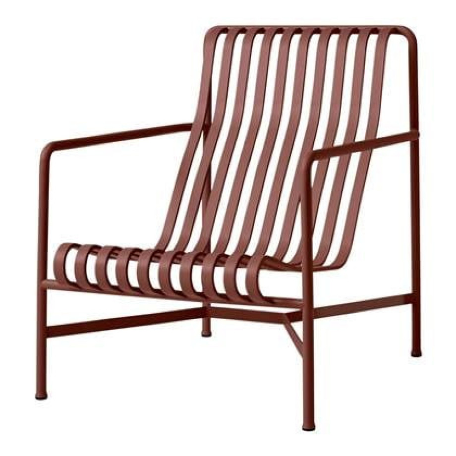 HAY Palissade Lounge Chair High - Iron Red afbeelding 1