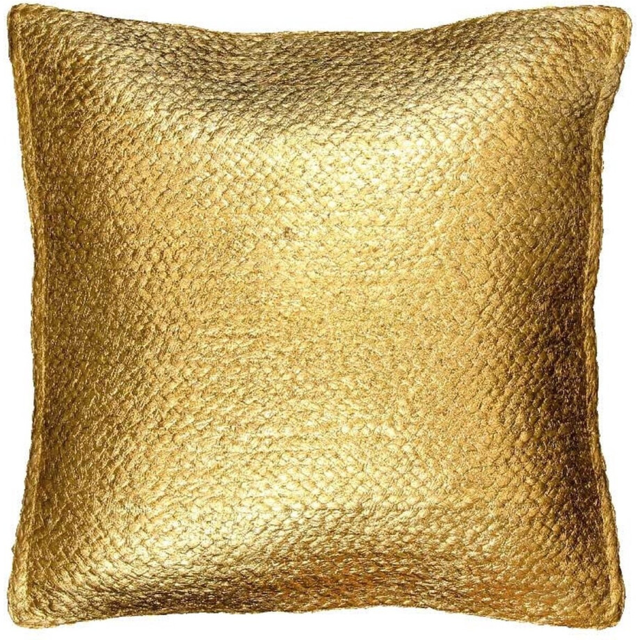 Unique Living - Kussen Metallic - 45x45cm - Goud Unique Living - Kussen Metallic - 45x45cm - Goud afbeelding 1