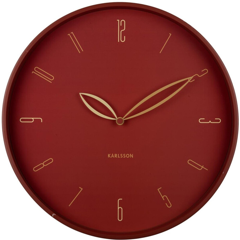 Karlsson Wandklok Petals - Rood - Ø40cm - Wandklok Scandinavisch afbeelding 1