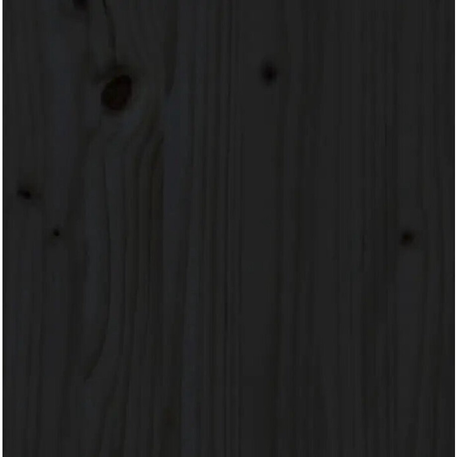 vidaXL - Bedframe - massief - hout - zwart - 120x190 - cm vidaXL - Bedframe - massief - hout - zwart - 120x190 - cm afbeelding 1