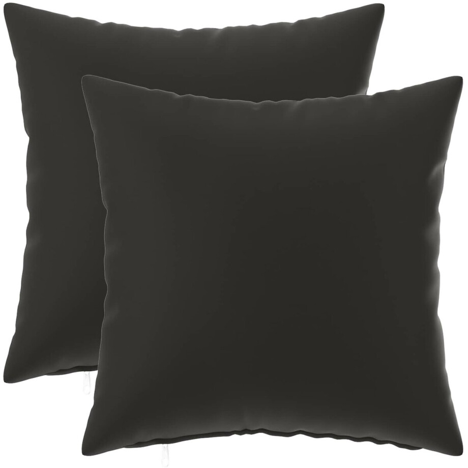 vidaXL - Kussensloop - 2 - st - HEERLEN - Zwart - 40 - x - 40 - cm - Polyester vidaXL - Kussensloop - 2 - st - HEERLEN - Zwart - 40 - x - 40 - cm - Polyester afbeelding 1