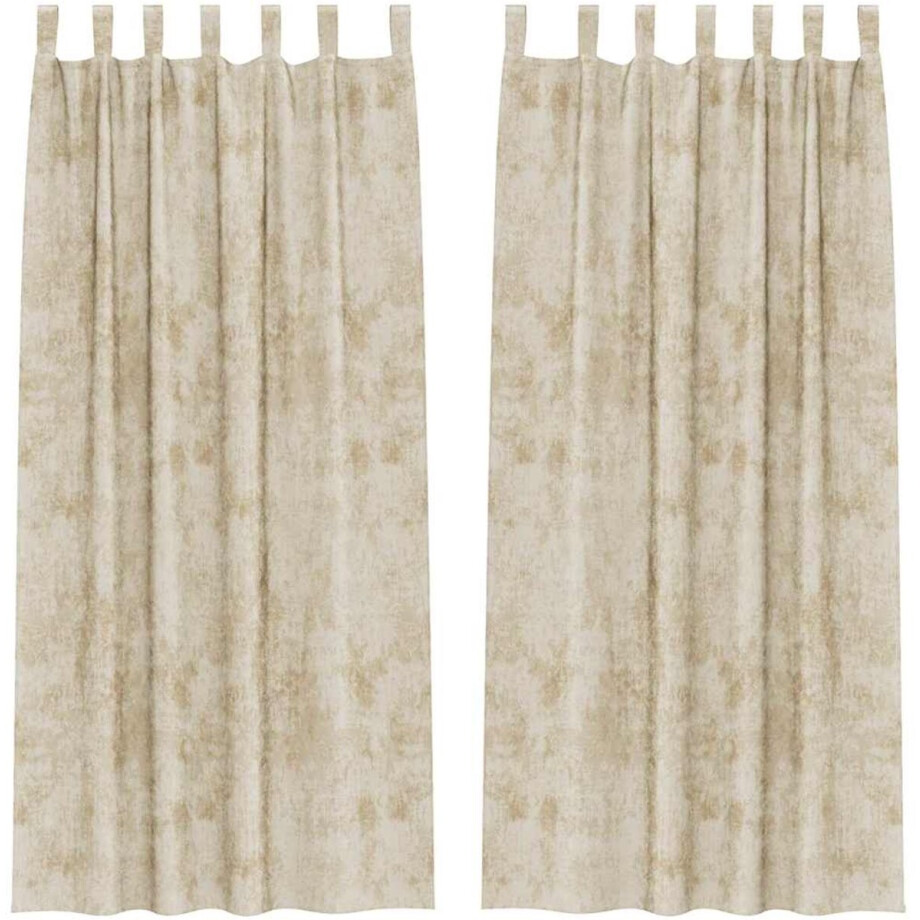 vidaXL - Velvet - Gordijnen - 2 - st - Crème - 260 - x - 140 - cm - Fluweel vidaXL - Velvet - Gordijnen - 2 - st - Crème - 260 - x - 140 - cm - Fluweel afbeelding 1
