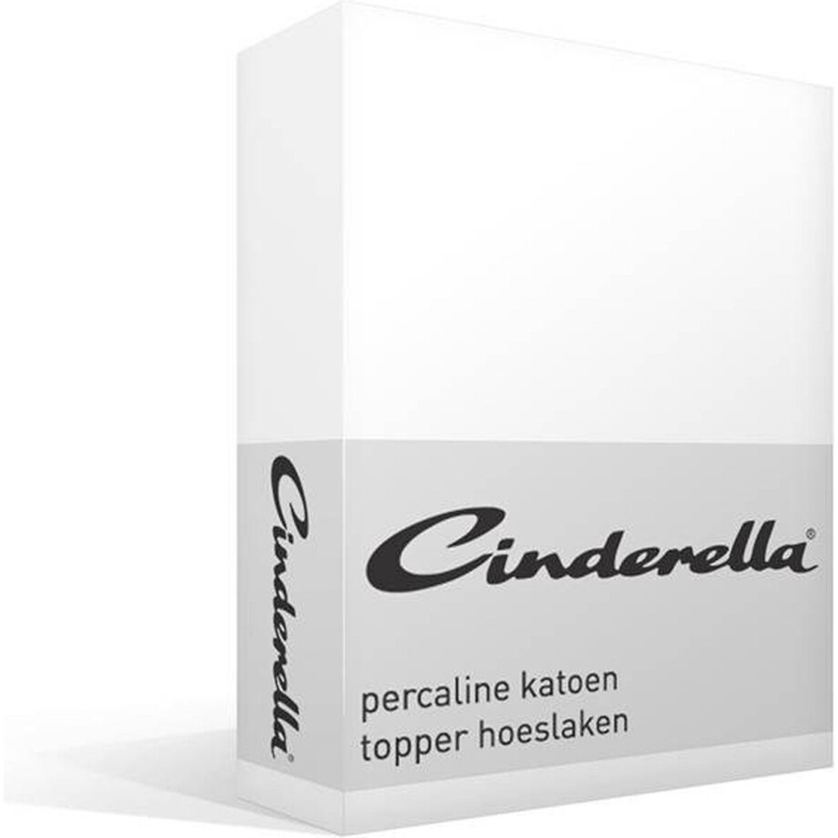 Cinderella Weekend - Topper Hoeslaken - tot 15 cm matrashoogte - Katoen - 200x200 cm - Wit afbeelding 1