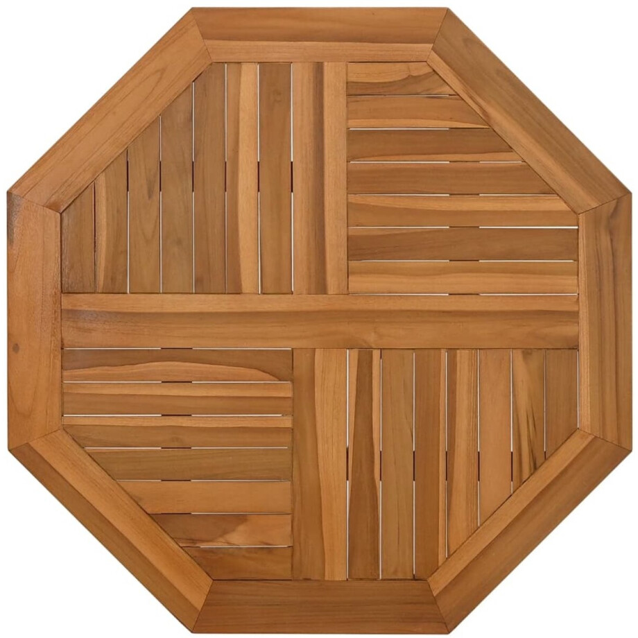 vidaXL - Tafelblad - achthoekig - 80x80x2,5 - cm - massief - teakhout vidaXL - Tafelblad - achthoekig - 80x80x2,5 - cm - massief - teakhout afbeelding 1