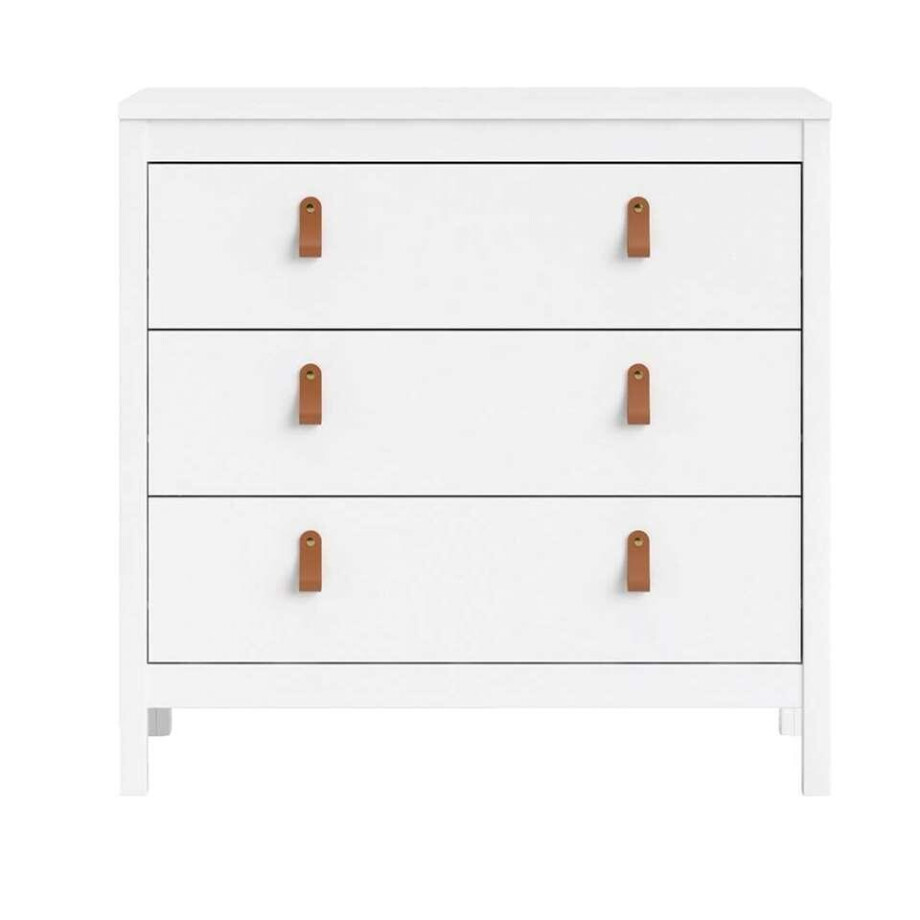 Leen Bakker - Ladekast Madeira - 80x82x38 Cm - Spaanplaat - Wit Leen Bakker - Ladekast Madeira - 80x82x38 Cm - Spaanplaat - Wit afbeelding 1