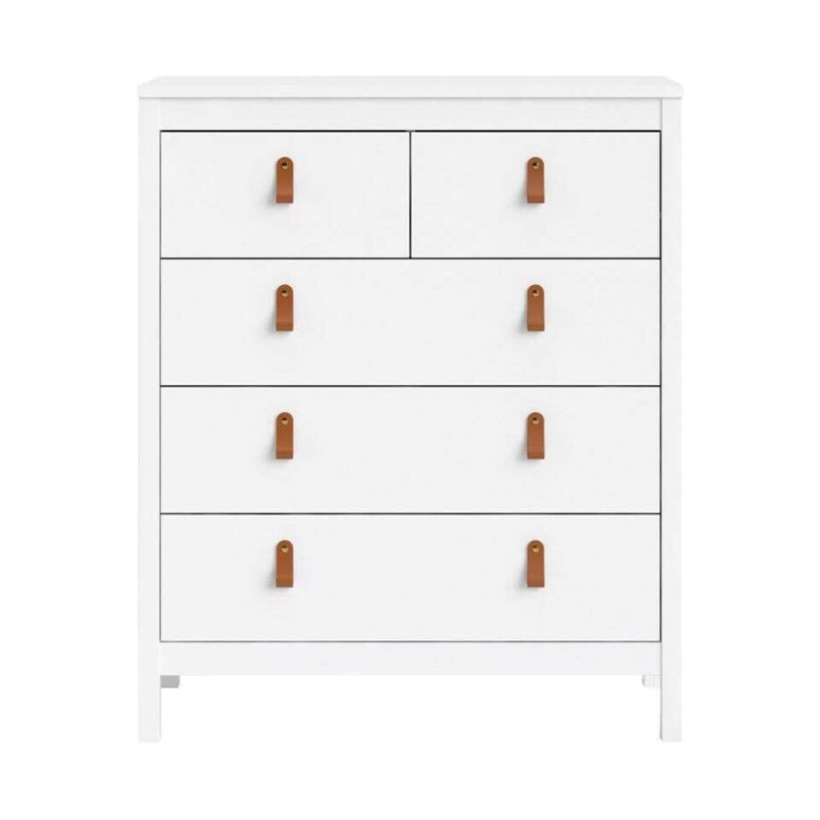 Leen Bakker - Ladekast Madeira - 99x82x38 Cm - Spaanplaat - Wit afbeelding 1