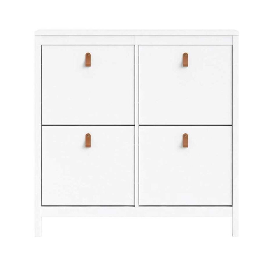 Leen Bakker - Schoenenkast Madeira - 103x102x25 Cm - Spaanplaat - Wit afbeelding 1