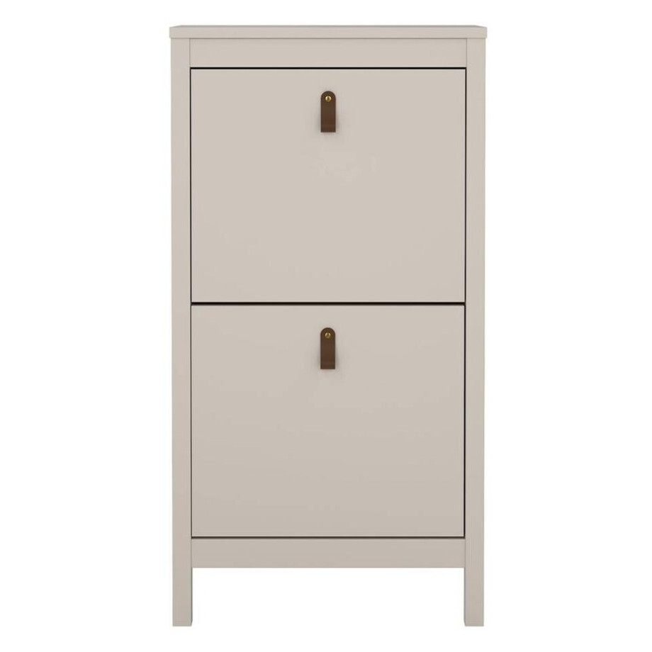 Leen Bakker - Schoenenkast Madeira - Greige - 102,9x53,8x24,6 Cm - Spaanplaat - Beige#Grijs - 53.8x102.9x24.6 Cm afbeelding 1
