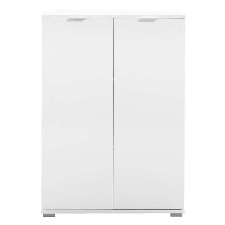 Leen Bakker - Kast Alaska - 101x71x35 Cm - Spaanplaat - Wit Leen Bakker - Kast Alaska - 101x71x35 Cm - Spaanplaat - Wit afbeelding 1