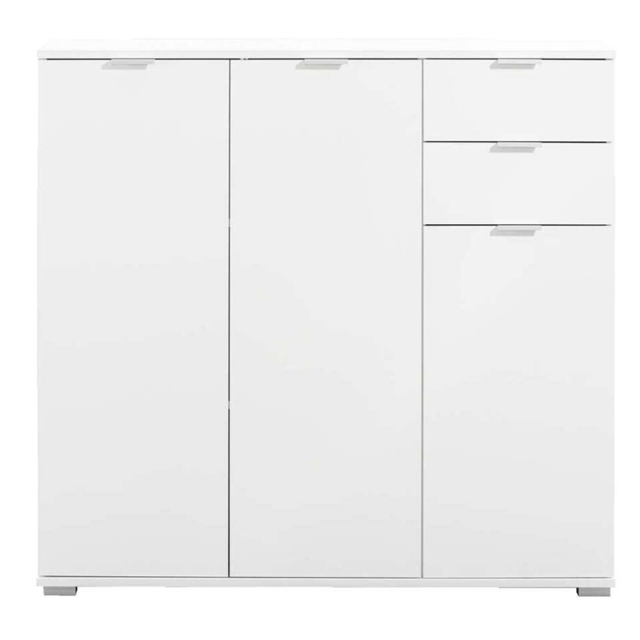 Leen Bakker - Kast Alaska - 101x107x35 Cm - Spaanplaat - Wit afbeelding 1