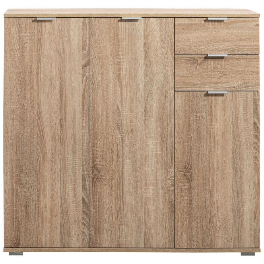 Leen Bakker - Kast Alaska - Eikenkleur - 101x107x35 Cm - Spaanplaat - Bruin afbeelding 1