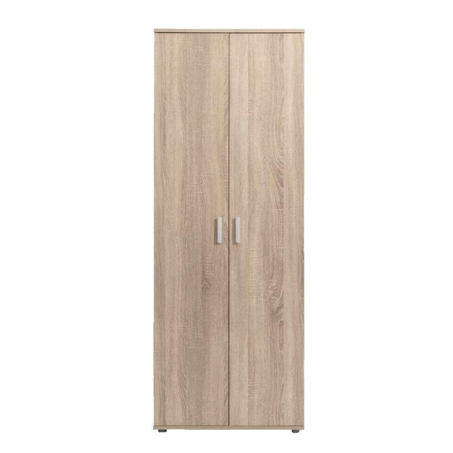 Leen Bakker - Kast Inca 2-deurs - Eikenkleur - 184x70x34,5 Cm - Spaanplaat - Bruin afbeelding 1