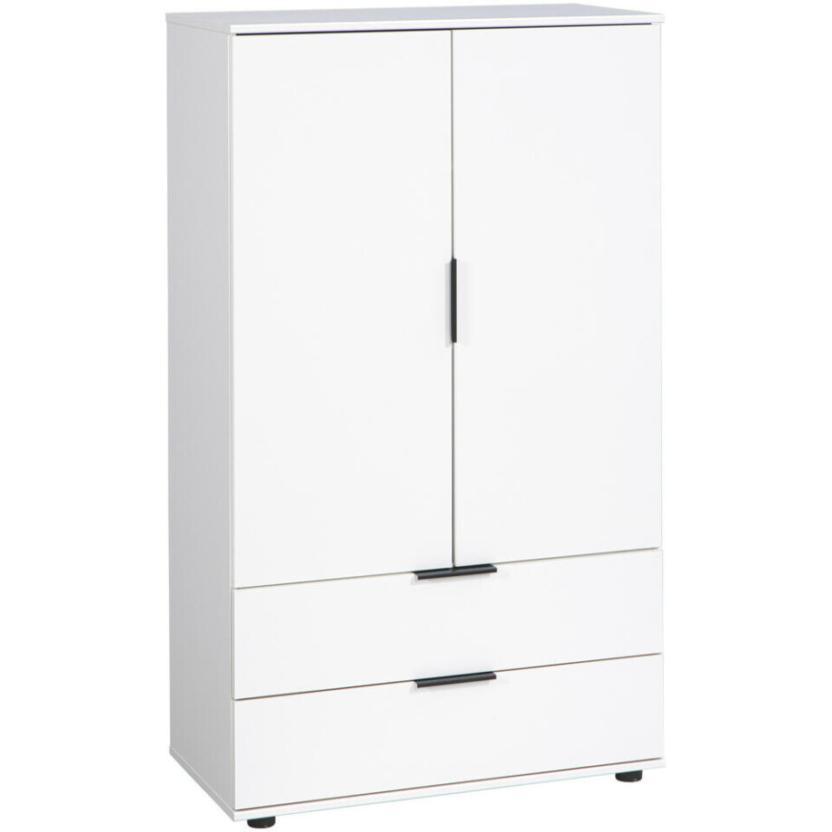 Leen Bakker - Kast Lucca 2-deurs - 140x81x40 Cm - Spaanplaat - Wit afbeelding 1