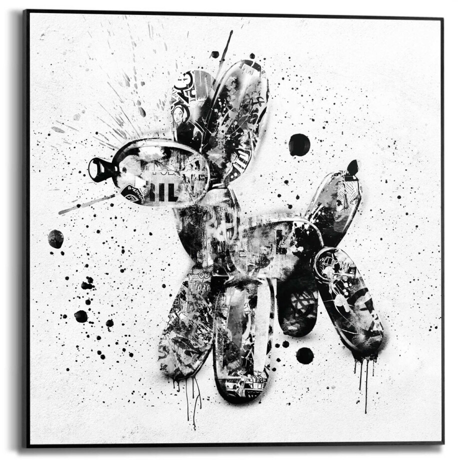 Schilderij Ballonhond - 50 x 50 - Hout - REINDERS Schilderij Ballonhond - 50 x 50 - Hout - REINDERS afbeelding 1