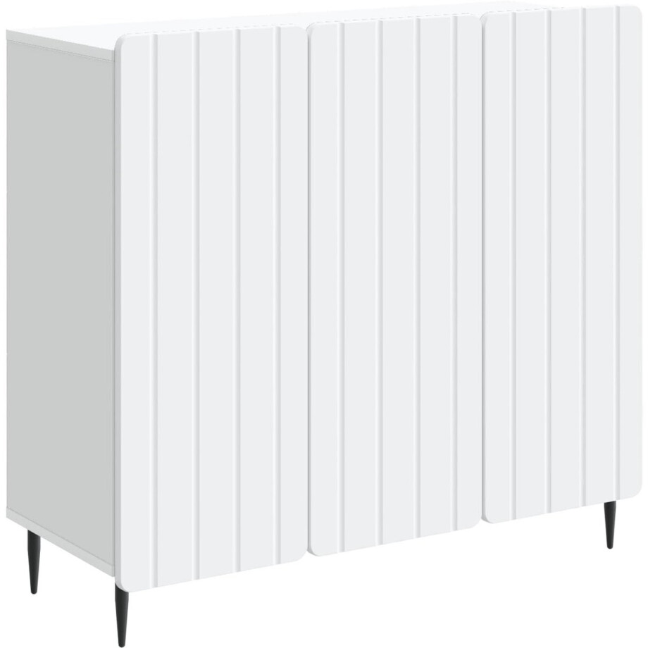 vidaXL - Dressoir - Wit - 89 - x - 34,5 - x - 82 - cm - Bewerkt - hout vidaXL - Dressoir - Wit - 89 - x - 34,5 - x - 82 - cm - Bewerkt - hout afbeelding 1