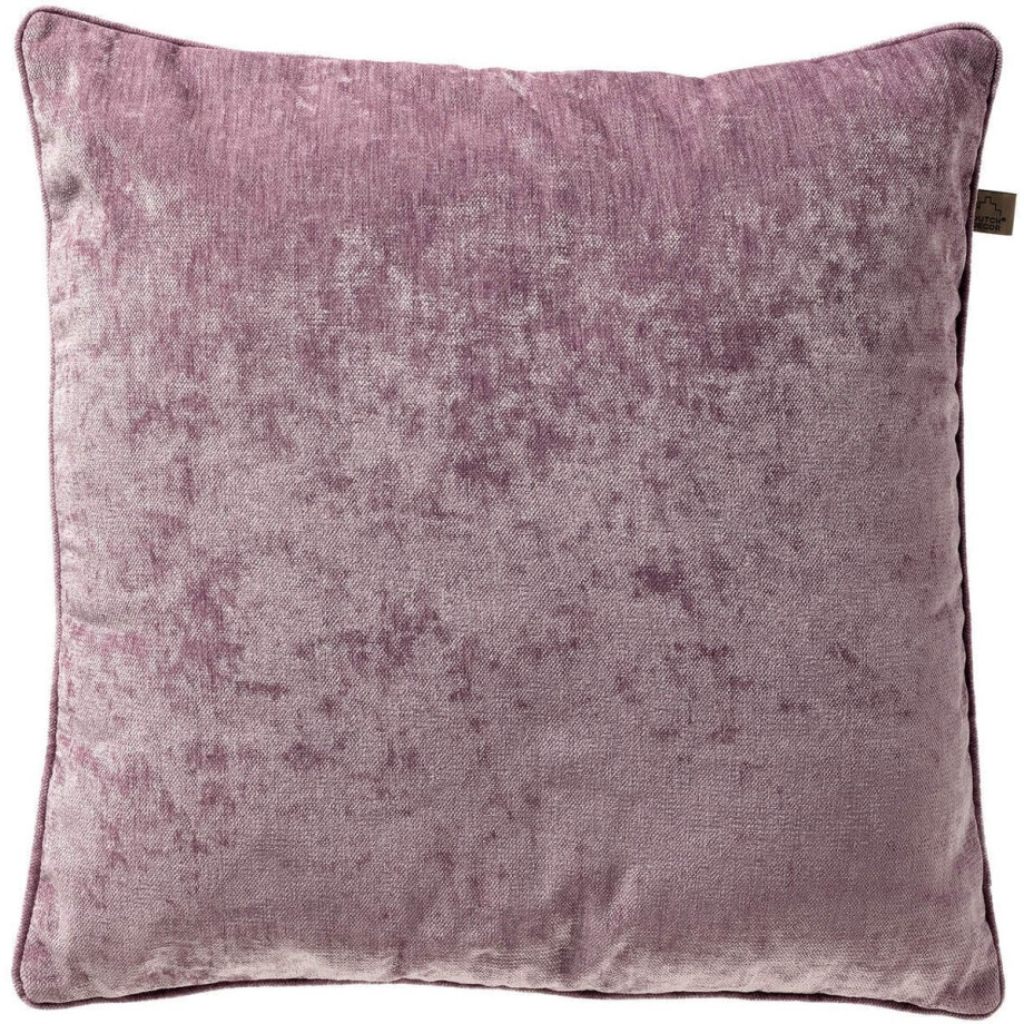 Dutch Decor LEWY - kussenhoes 60x60 cm - glansvelours - groot formaat - Dusky Orchid - paars - met rits - zonder binnenkussen afbeelding 1