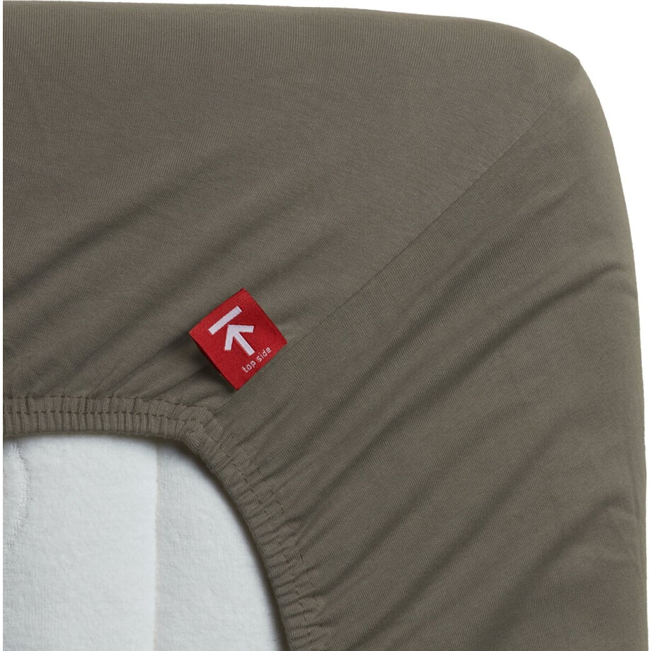 Beddinghouse - Jersey-stretch - Hoeslaken - 160x220 cm - Warmgrijs - premium kwaliteit afbeelding 1