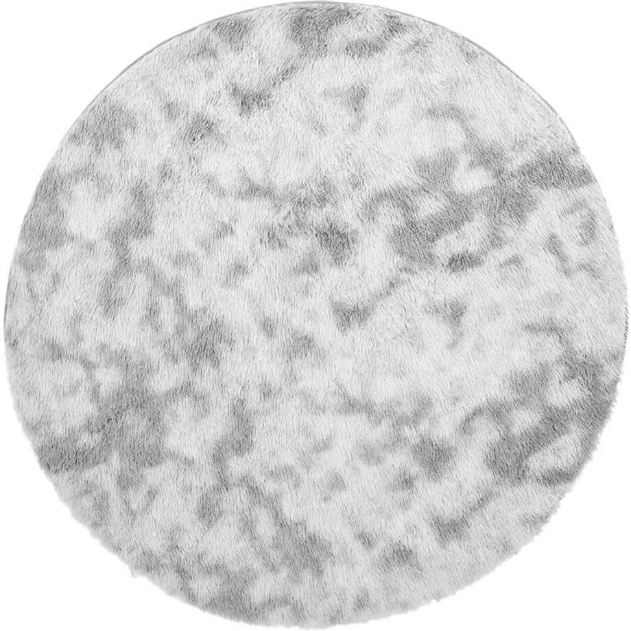 vidaXL - Hoogpolig - vloerkleed - NAVARRA - 240x240 - cm - polyester - lichtgrijs afbeelding 1