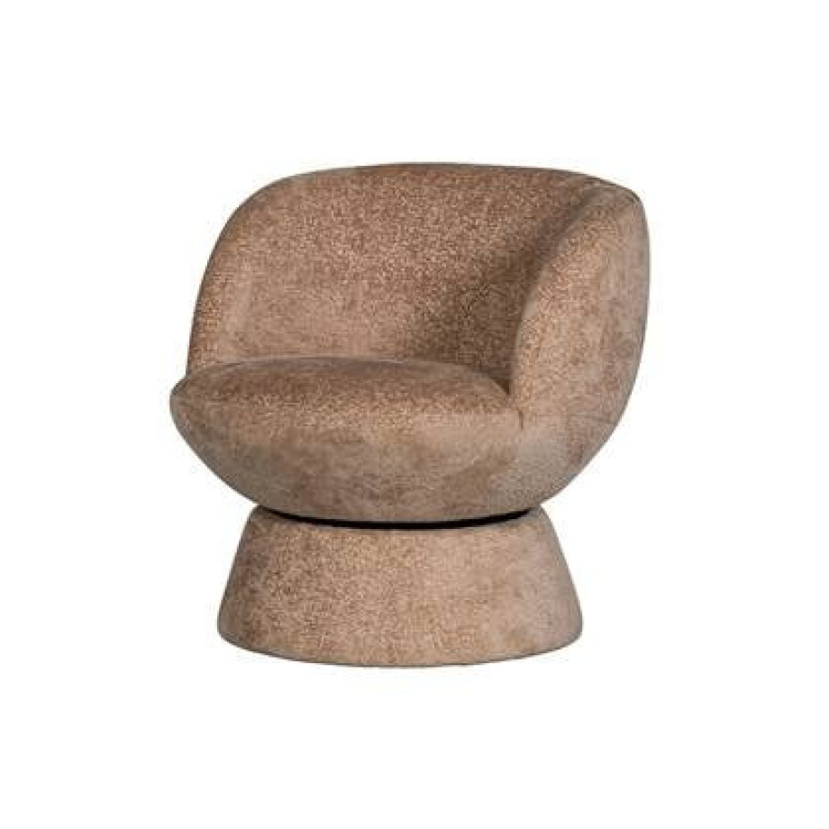 BePureHome Draaifauteuil Shuffle - Polyester - Naturel - 72x73x71 afbeelding 1