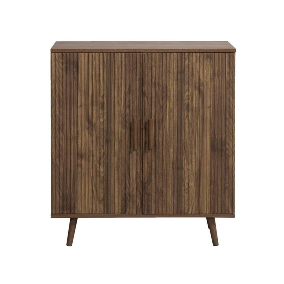 Leen Bakker - Kast Imre - Walnoot - 88x80x40 Cm - MDF - Bruin afbeelding 1