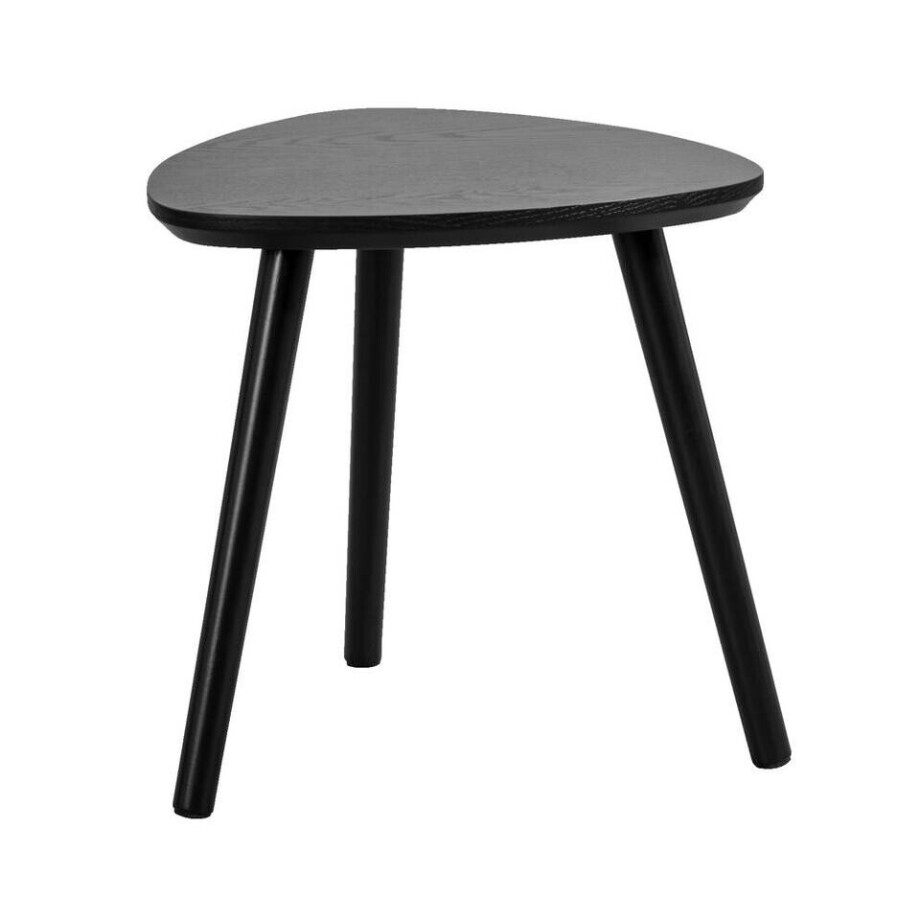 Leen Bakker - Bijzettafel Triangel - 39,5x40x40 Cm - MDF - Zwart Leen Bakker - Bijzettafel Triangel - 39,5x40x40 Cm - MDF - Zwart afbeelding 1