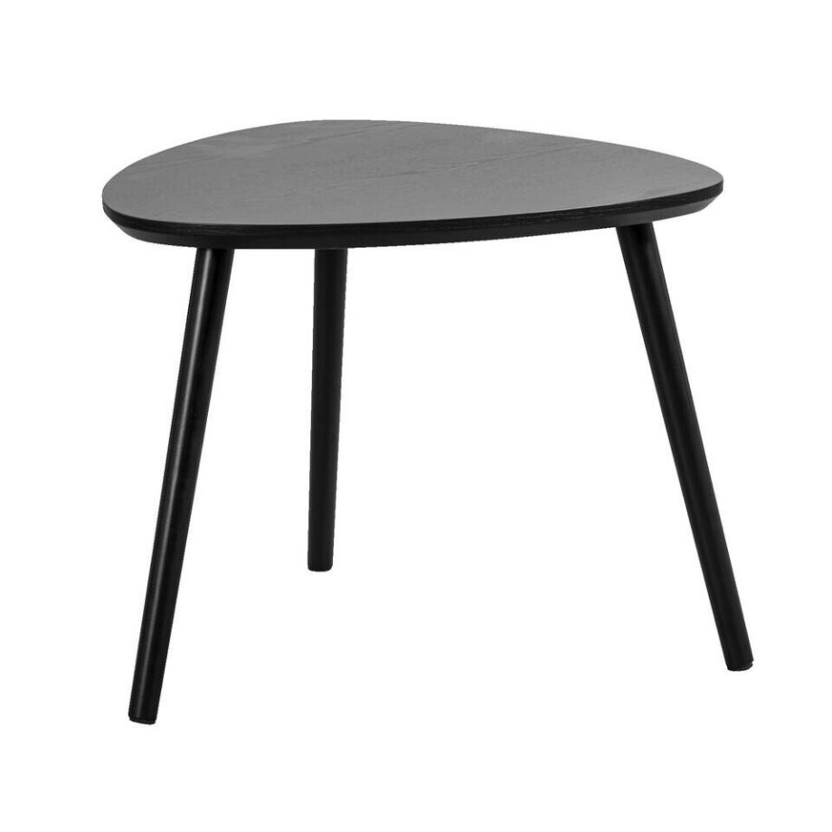 Leen Bakker - Bijzettafel Triangel - 55x55x44,5 Cm - MDF - Zwart afbeelding 1