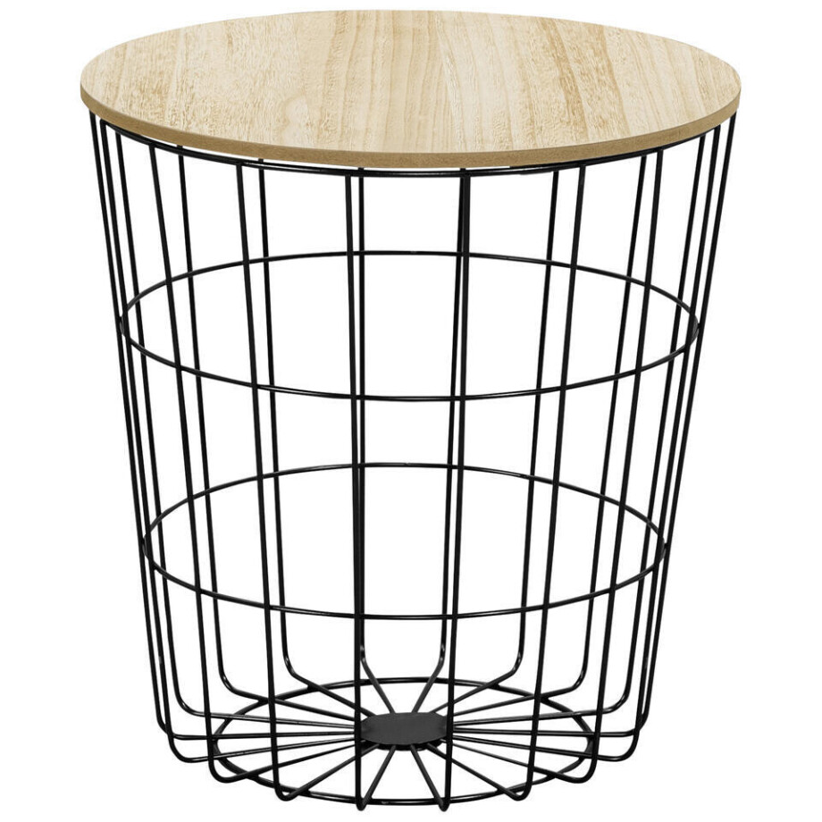 Leen Bakker - Bijzettafel Tokio - 42xØ39,5 Cm - Metaal - Zwart Leen Bakker - Bijzettafel Tokio - 42xØ39,5 Cm - Metaal - Zwart afbeelding 1