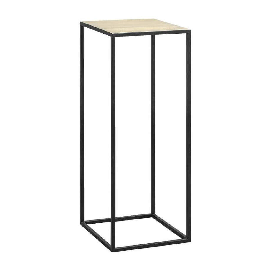 Leen Bakker - Plantentafel Hugo - Zwart/goudkleur - 79x30x30 Cm - Metaal - Goudkleurig afbeelding 1