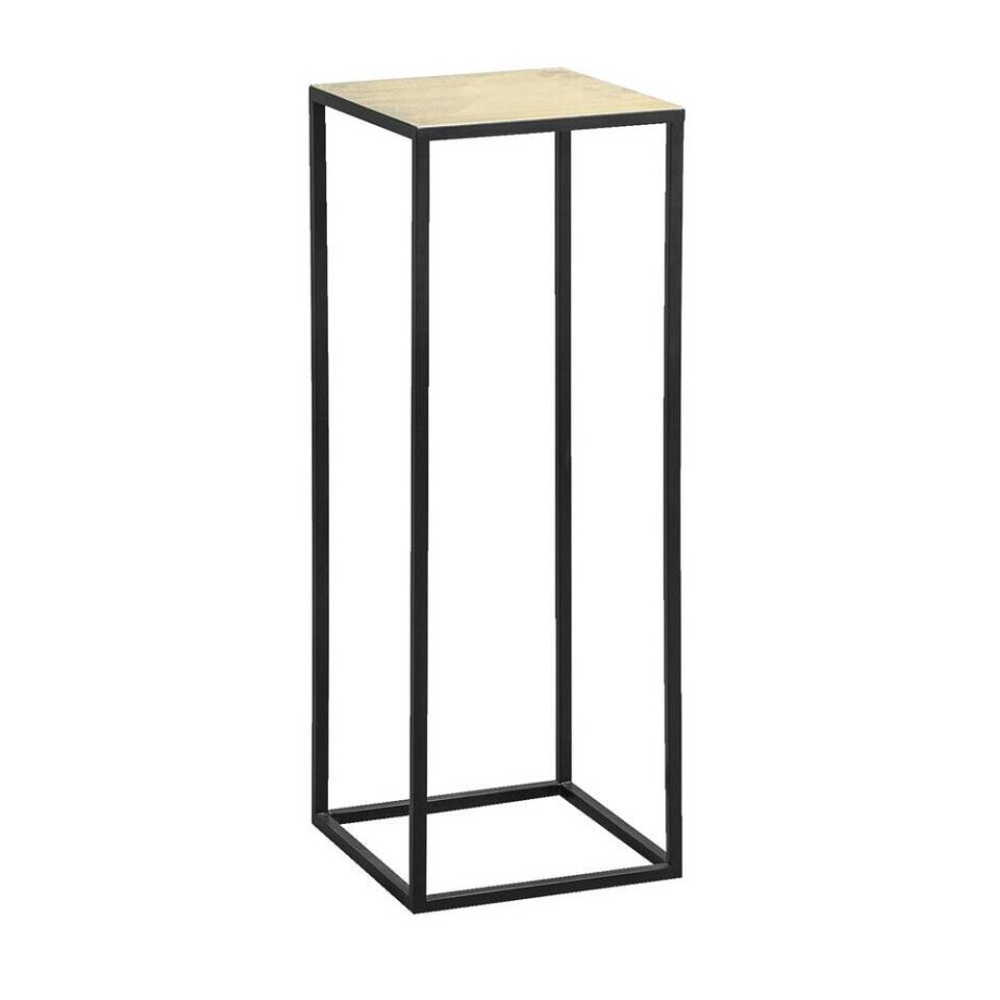 Leen Bakker - Plantentafel Hugo - Zwart/goudkleur - 70x25x25 Cm - Metaal - Goudkleurig afbeelding 1