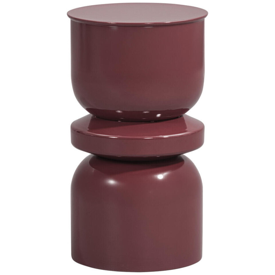 Leen Bakker - Bijzettafel Barcelona - 55xØ31 Cm - Metaal - Paars afbeelding 1