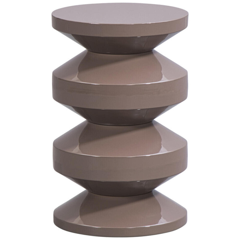 Leen Bakker - Bijzettafel Madrid - 49xØ31 Cm - Metaal - Taupe - 32.5x64.5x51.5 Cm afbeelding 1