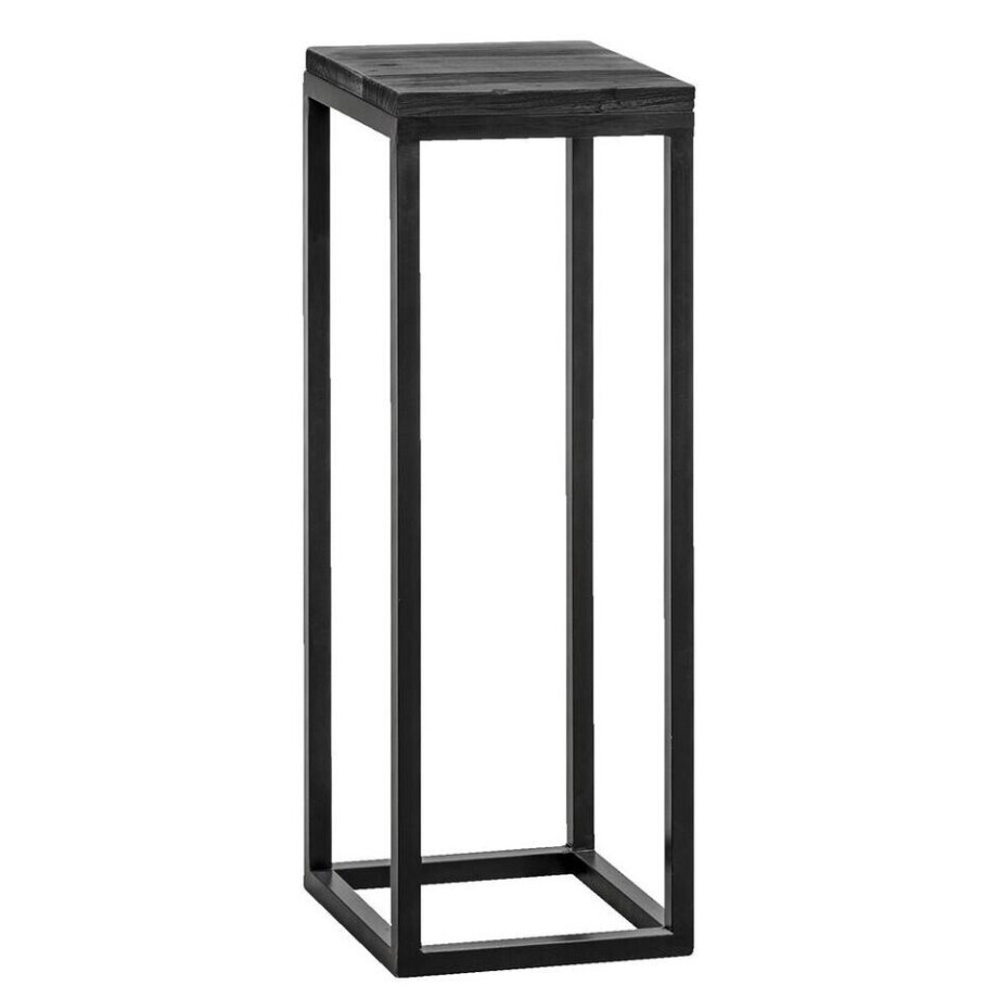 Leen Bakker - Plantentafel Gijs - 70x25x25 Cm - Hout - Zwart afbeelding 1