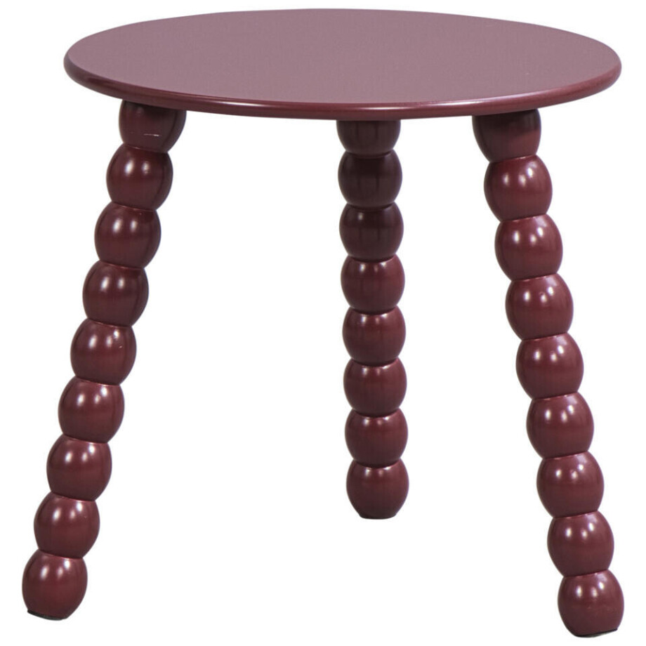 Leen Bakker - Bijzettafel Avila - 40xØ40 Cm - MDF - Rood afbeelding 1