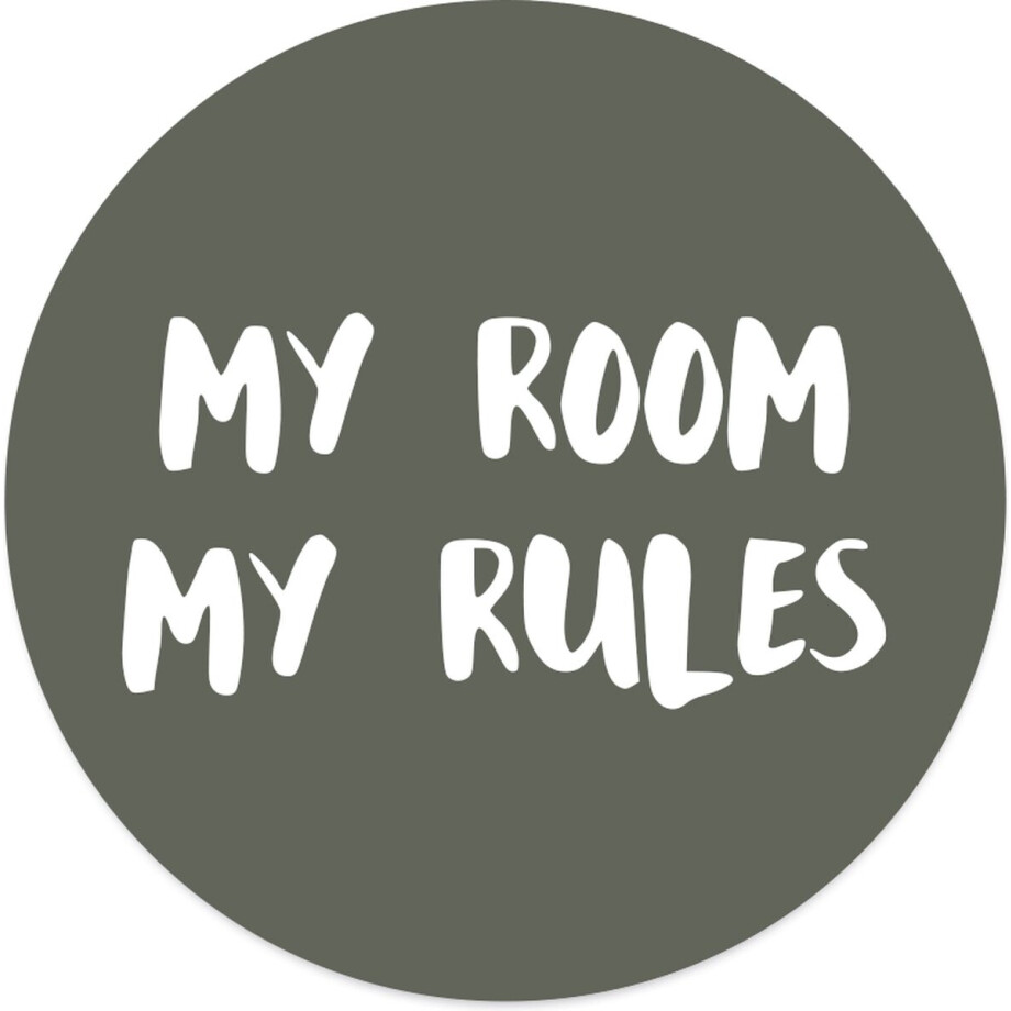 Label2X - Schilderij - Kids My Room My Rules - Label2X - Schilderij - Kids My Room My Rules - afbeelding 1
