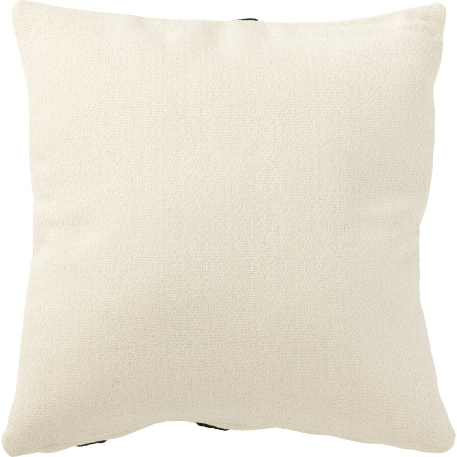 J-Line kussen Streep - textiel - wit/zwart afbeelding 1