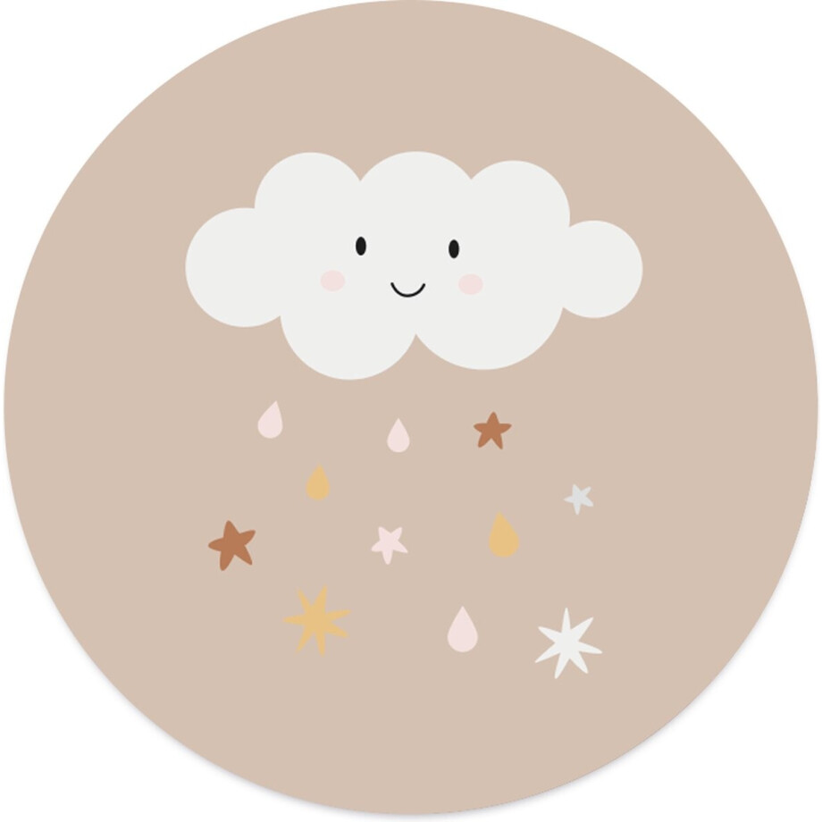 Label2X - Schilderij - Kids Wolkje Dibond - afbeelding 1