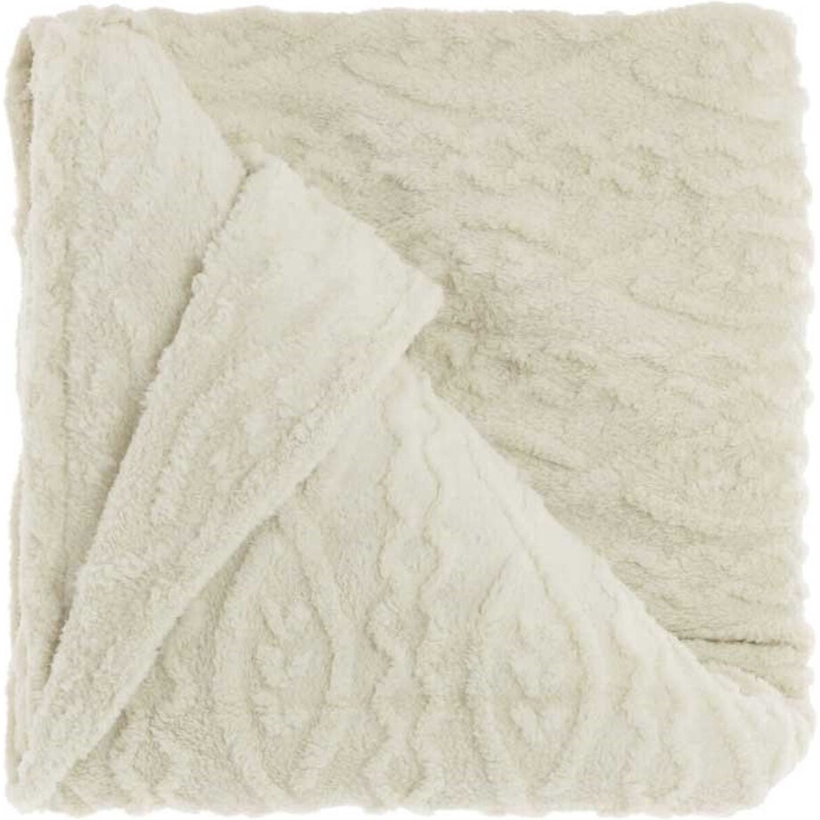 Unique Living - Plaid Pleun Dove White -150x200cm afbeelding 1