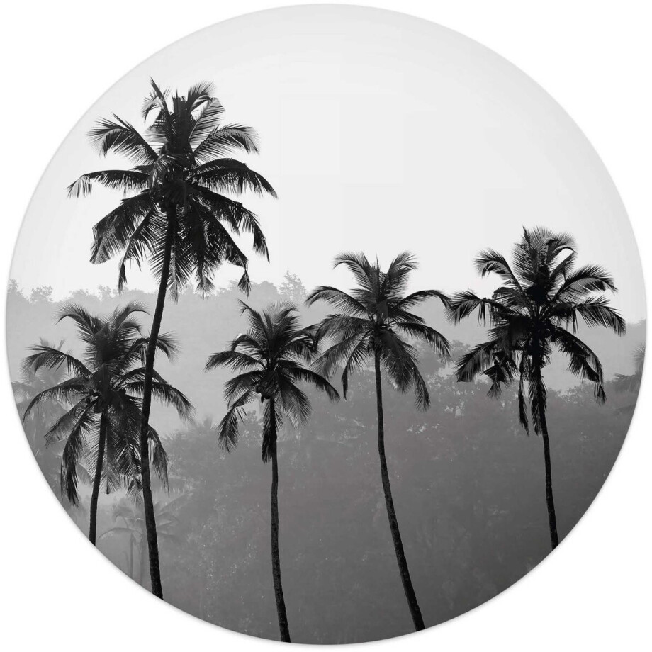 Plexiglasschilderij Palmbomen - Ø 50 - Acrylglas - REINDERS afbeelding 1