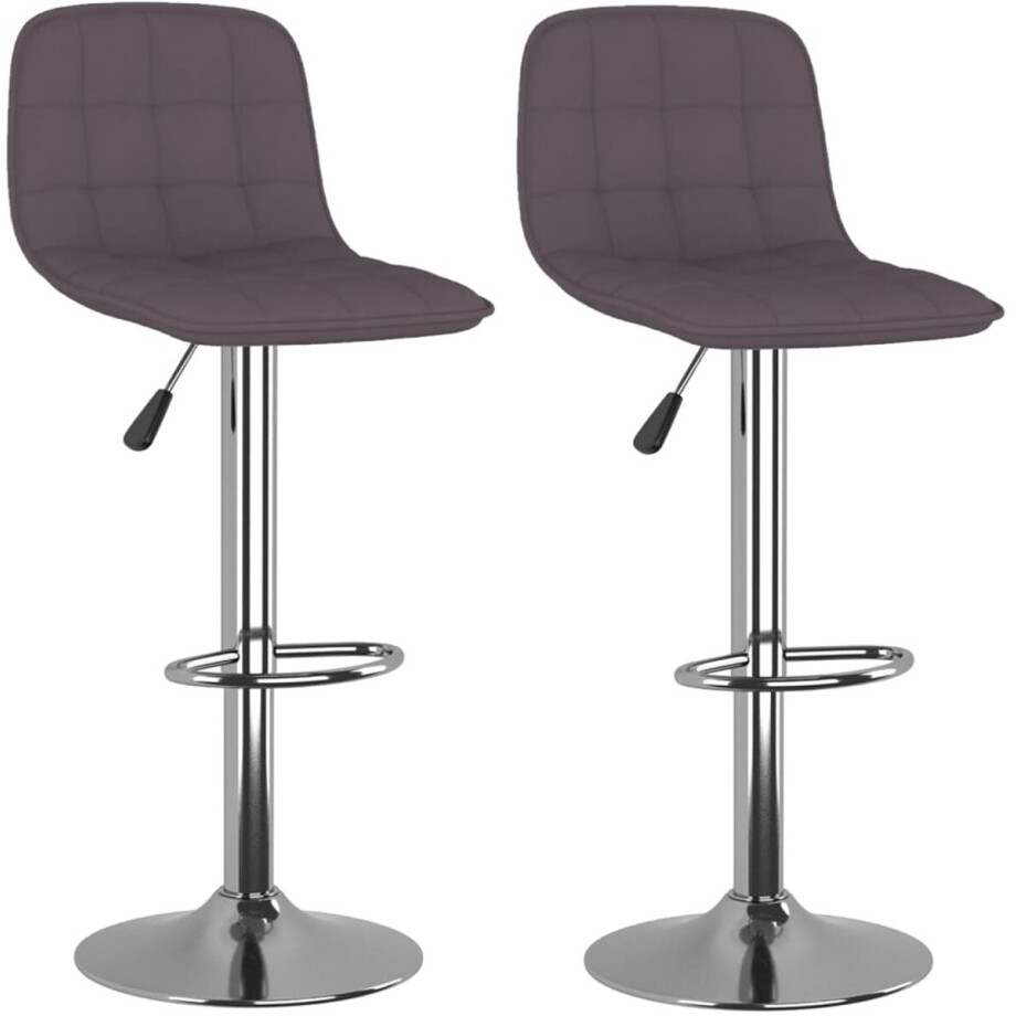 vidaXL - Barkrukken - 2 - st - stof - taupe afbeelding 1