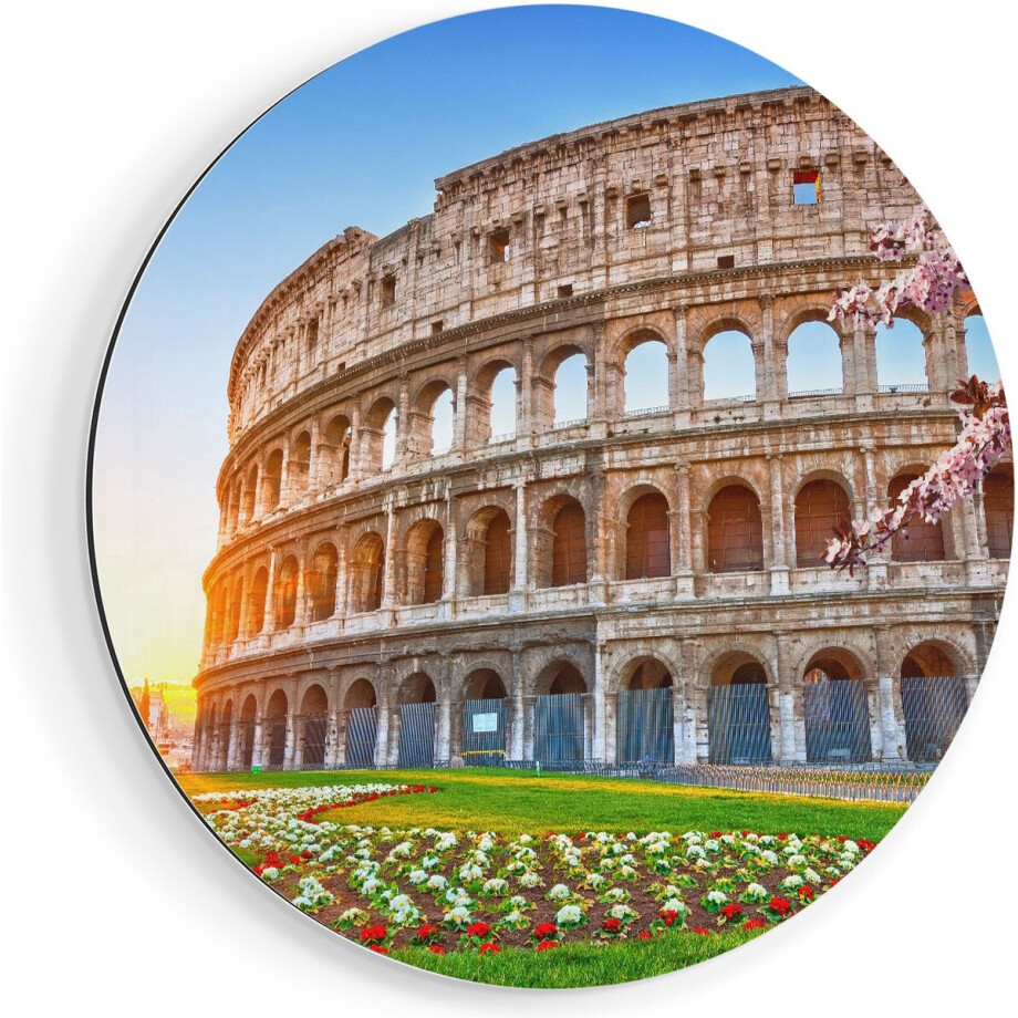 Artaza Dibond Muurcirkel Colosseum bij Zonsopgang in Rome, Italië - Ø 80 cm - Groot - Wandcirkel - Rond Schilderij - Voor Binnen en Buiten Artaza Dibond Muurcirkel Colosseum bij Zonsopgang in Rome, Italië - Ø 80 cm - Groot - Wandcirkel - Rond Schilderij - Voor Binnen en Buiten afbeelding 1